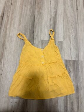 No Boundaries Bright Yellow Tank with Thin Straps